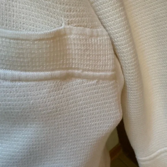 Sezane Will Knit Sweater Cardigan Size M Medium Cotton Wool Cream - Picture 8 of 8